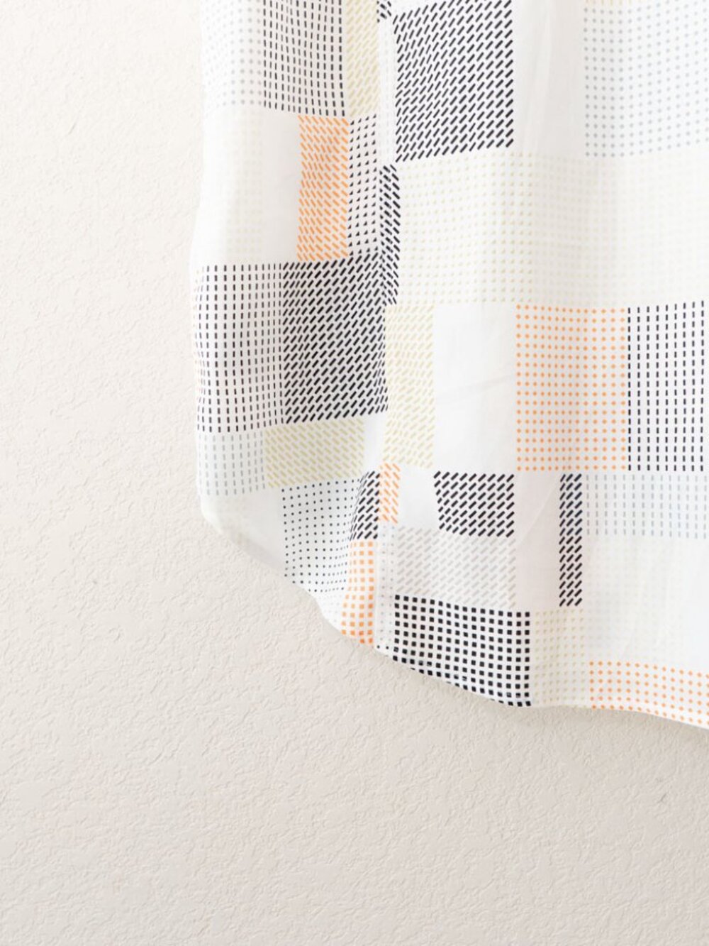 DKNYC Sleeveless Shirt Dress XL White Black Orange Pattern Button Front Modern - Picture 14 of 15